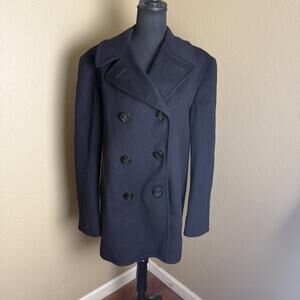 Vintage 1958 U.S. Navy Peacoat Mens 40 100% Wool Navy Blue Military USN